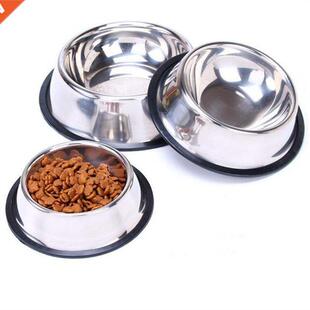 New Dog Cat Bowls Stainless Steel Travel Footprint Feeding F