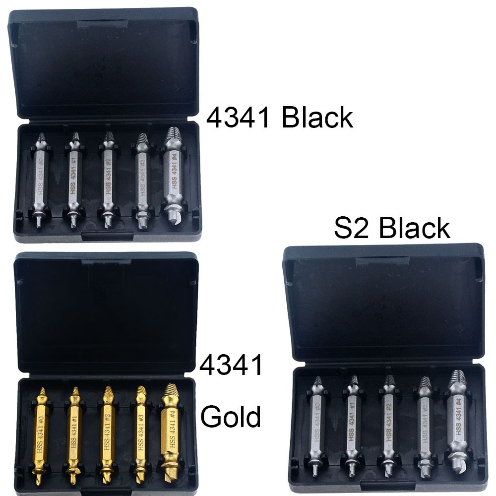 5PCS 4341 or S2 #0 #1 #2 #3 #4 Double Side Drill Out Damaged