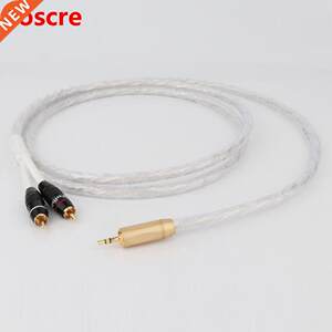 hf 3.5mm to 2rca cable hgh end slver-plated PC Moblepho