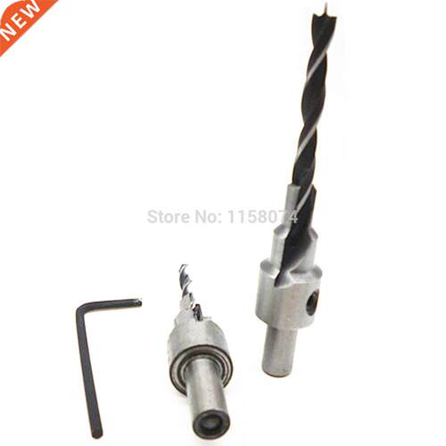 2pc Tapered Drill Countersink Bit Screw Set Pilot Hole 2 Flu