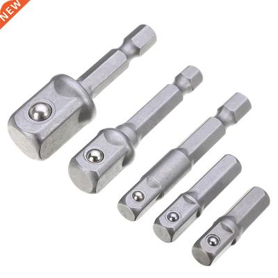 5pcs Hex Socket Adapter Chrome Vanadium Steel Power Drill Bi