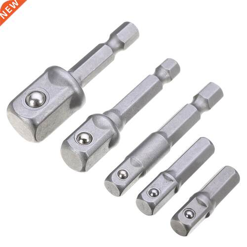 5pcs Hex Socket Adapter Chrome Vanadium Steel Power Drill Bi