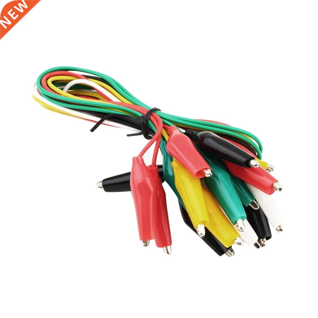 10 pieces Test Alligator Crocodile Clips Jumper Probe Lead W