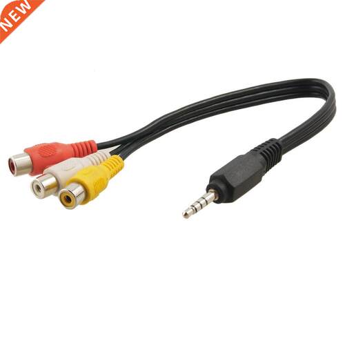 3.5mm Plug Mannelijk naar 3 RCA Vrouwelijke Adapter Audio Vi