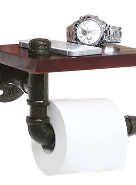 Bathroom Shelves Industrial Retro Iron Toilet Paper Holder B