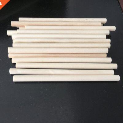 10*Wooden Dowel Rods Unfinished Hardwood Round Dowel Sticks