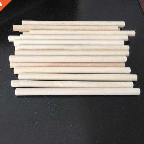 10*Wooden Dowel Rods Unfinished Hardwood Round Dowel Sticks