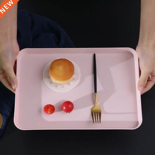Plastic Fast Food Drinks Snack Lap Tray Rectangle Storage Tr
