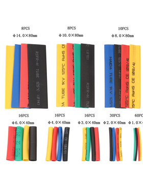 164Pcs Heat Shrink Tube Polyolefin Assorted Set Wire Cable C