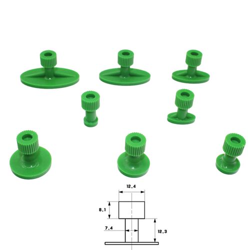 green smooth surface glue tabs for car dent puller system ca