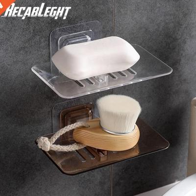 Soap Dish Drain Punch Free Convenient Install Takes Up Littl