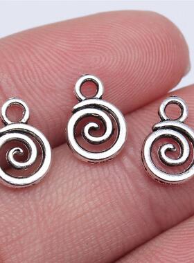 WYSIWYG 40pcs 11x8mm Swirl Charm Pendants For Jewelry Making