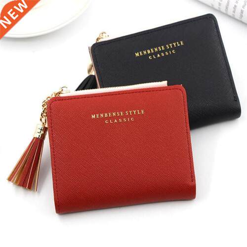 Heart Tassel Women Wallet Small Cute Wallet Women Short Leat