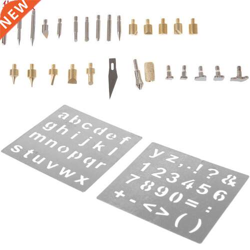 28pcs/Set Wood urning Pen Tips Stencil Soldering Iron Work