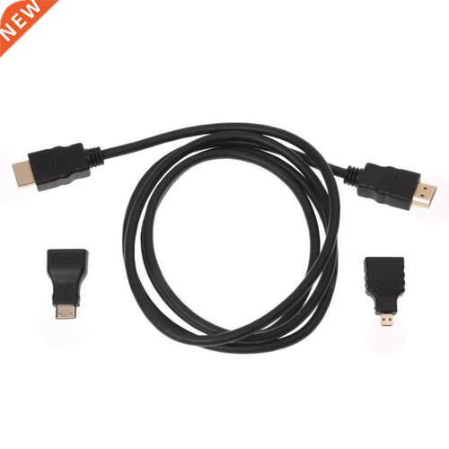 3 in 1 HD HDMI to HDMI Cable+ Micro HDMI Adaptor+ Mini HDMI