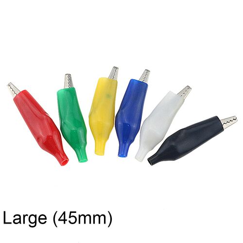 10PCS 45MM Large Insulation Boot Metal Alligator Clip Electr