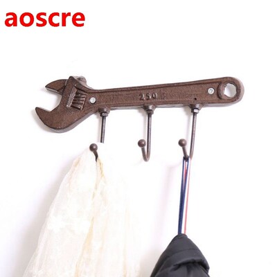 Modern style household cast iron hook hanging clothes wallet