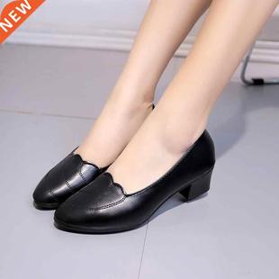 Women Sandals 2022 Autumn Fashion New Party Mid Heels Shoes