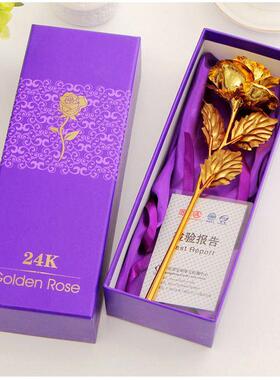 Best Gift For Girlfriend Golden Rose Wedding Decoration Gold