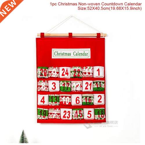 FENGRISE Christmas Advent Calendar Hanging Felt Xmas Countdo