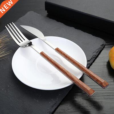 24pcs Kitchen Cutlery Set Utensils Stainless Steel Fork Spoo