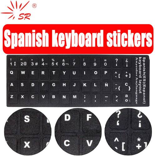 SR Standard Spanish Language Keyboard Stickers Protective F