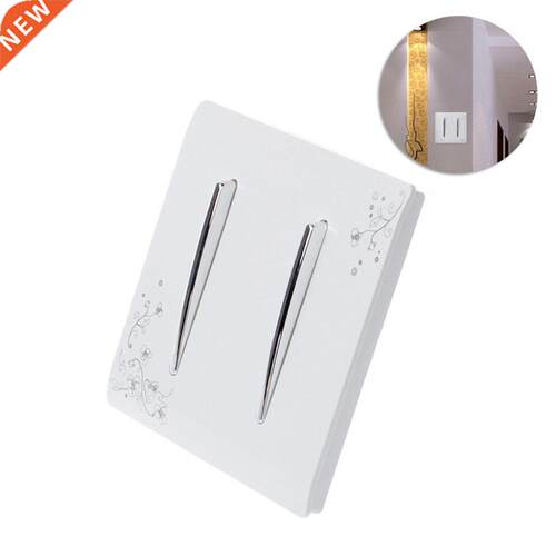 2 Gang 1 Way Ivory White Brief Art Weave AC 110-250V Panel P