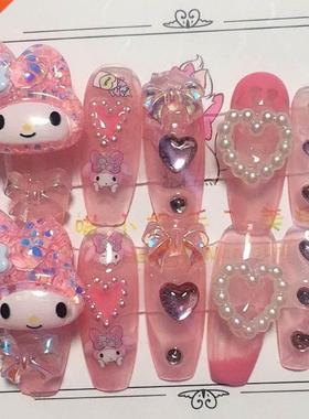 Diy Sanrio My Melody Nail Decal Cartoon Dolls Handmade Kitt