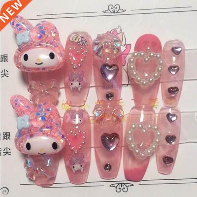 Diy Sanrio My Melody Nail Decal Cartoon Dolls Handmade Kitt