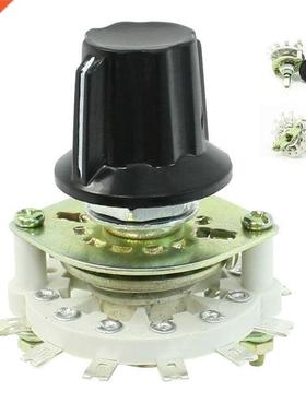 Knob 1P6T 1 Pole 6 Throw Band Channel Rotary Switch Selector