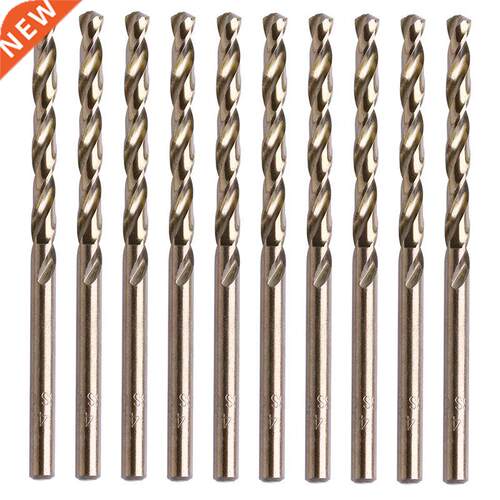 10Pcs 4mm M5 Triangle Shank HSS-Co Cobalt Twist Spiral Bit