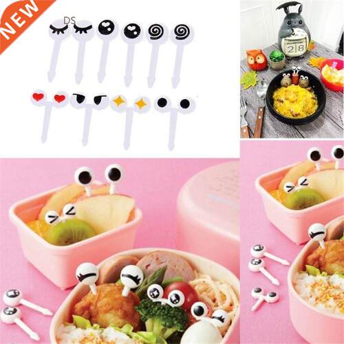10pcs/pack Cute Eyes Frut k Plastc Frut Pck Kds Bento L