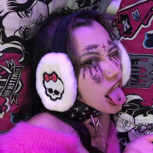 Y2K Freak Little Skull Punk Rock Punk Rebellious Girl Plush