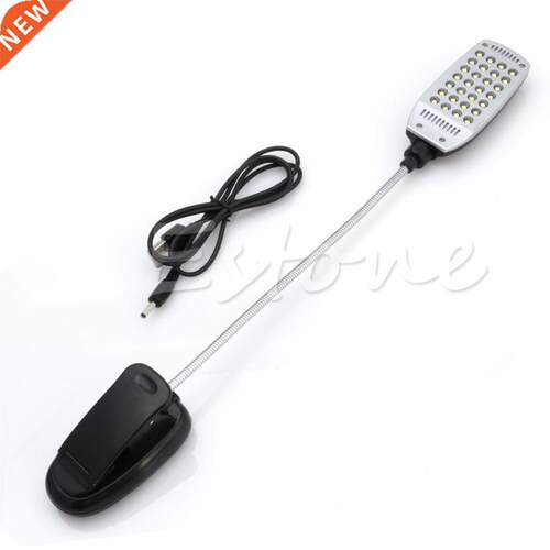 USB/Power 28 LED Bulbs Light Clip-on Bed Table Lamp L15