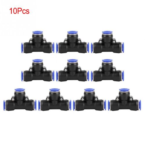 10 Pcs/lot OD 12mm Air Hose Pneumatic 3 Way Tee Union Connec