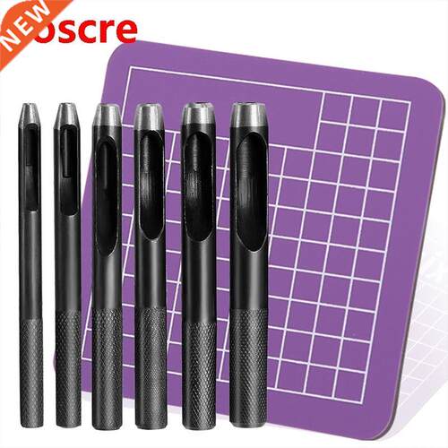 Round Hollow Punch Set 10Pcs Leather Craft Punch Tool Hollow