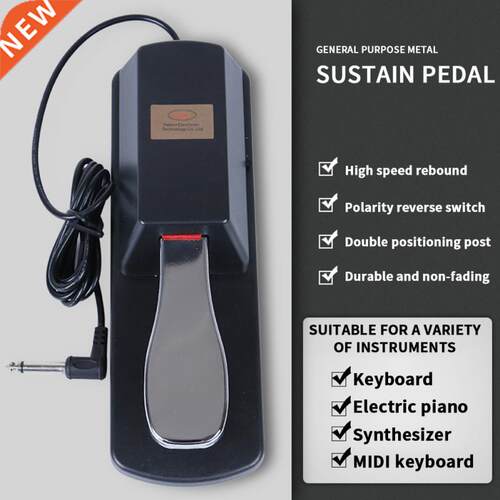 6.5mm Hole Piano Keyboard Sustain Damper Pedal for Casio Yam