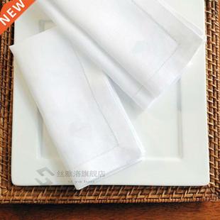Hemstitched Cotton Napkins Cloth Dinner White Tale Napkin