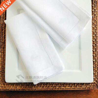 Hemstitched Cotton Napkins Cloth Dinner White Tale Napkin