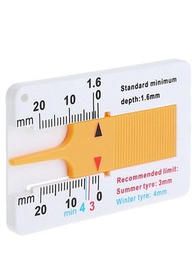 1Pc New Tyre Tread Depth Gauge Car Motorcycle Trailer Van Wh