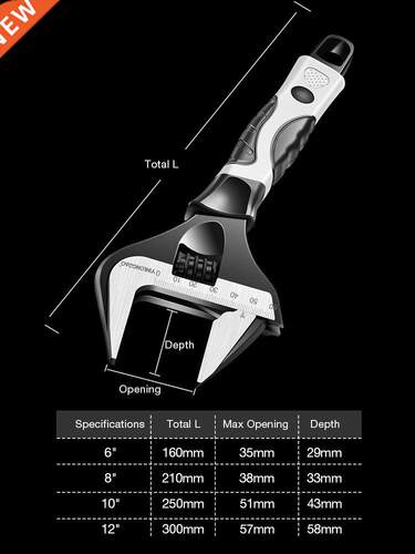 Professional Adjustable wrench Universal Spanner Key Nut Wre