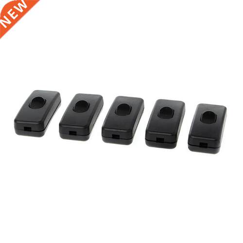 5 Pcs AC 250V/125V 2A Plastic ON/OFF Button In Line Cord Swi