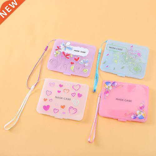 New Cartoon Transparent Mask Storage Box Save Masks Box Stud