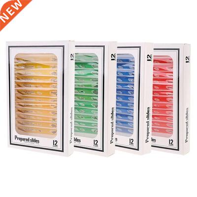 48pcs/set Kids Plastic Prepared Microscope Slides Biological
