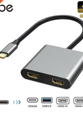 USB Type C Hub to Dual 4K HD HDMI USB 3.0 PD Charge Port USB