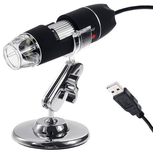 Mega Pixels 200X 500X 800X 1000X 8 LED Digital USB Microscop