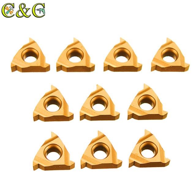 10pcs/set 11IR A60 Carbide Insert Golden Internal Threading