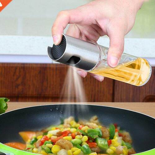 100ml Oil Sprayer Bottle Pressing Oil Dispenser Glass Kitch