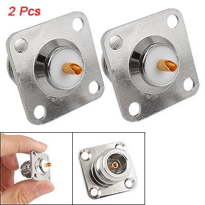 2pcs N Female Jack Panel Mount Chassis PCB Connector Adapter