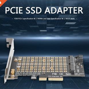 M.2 NVME To PCIE Adapter Module Board M+B Key NGFF SSD To PC